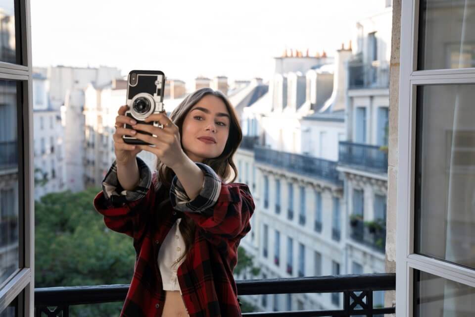 Emily in Paris selfie followers